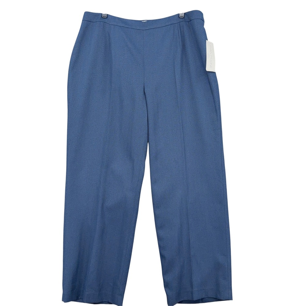 Evan-Picone Herringbone Dress Pants Women 16W Polyester Blue